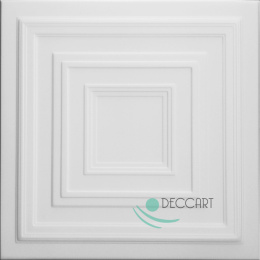 Kasetony sufitowe białe panele ścienne jak boazeria angielska piankowe - 0831 - 50cm x 50cm - 0,25 m2