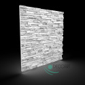 STEIN - 60x60 cm 3D Panel EPS Weiß Wandpaneele Wandplatte 3D