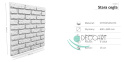 BRICK - 3D Paneele Wandplatte Panel EPS Styropor Weiß 60x60 cm