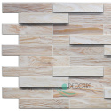 3D PVC Bleached Oak Wandpaneele - Holz