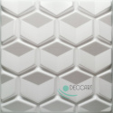Kasetony sufitowe białe, piankowe 3D hexagony - 50cm x 50cm - 0,25 m2 - HONEY