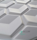 Kasetony sufitowe białe, piankowe 3D hexagony - 50cm x 50cm - 0,25 m2 - HONEY