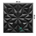 ONYX CZARNY - PANELE ŚCIENNE 3D Kasetony sufitowe, piankowe 3D - 50cm x 50cm - 0,25 m2