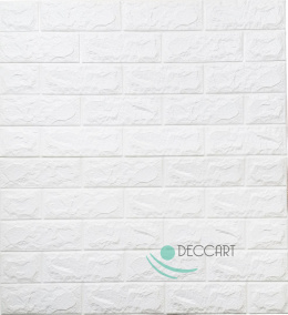 Selbstklebende dekorative Wandpaneele 3D Weißer Ziegel C15.