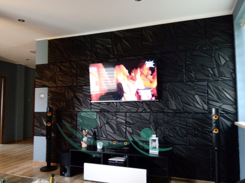 Panele ścienne Kasetony sufitowe 3D piankowe 100x50 kamień beton - Rock CZARNY - 0,5m2 / 1szt Panele ścienne Kasetony sufitowe 3D piankowe 100x50 kamień beton - Rock CZARNY - 0,5m2 / 1szt