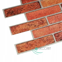 Panele Ścienne 3D PCV Retro Brick czerwona cegła