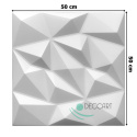 BRYLANT - Białe PANELE ŚCIENNE 3D Kasetony sufitowe, piankowe 3D geometryczne - 50cm x 50cm - 0,25 m2
