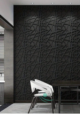 LINE CZARNE panele ścienne - Kasetony sufitowe, piankowe panele ścienne 3D