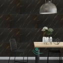 Panele ścienne marmur CARRARA czarno - złoty imitacja panele dekoracyjne piankowe 100x50cm - 0,5m2 - 7714XL