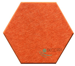 Panele ścienne filcowe HEXAGON 3D pomarańczowe HB-14