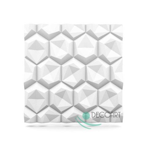 HEXAGON - BIAŁE Panele Ścienne 3D kasetony styropianowe 60x60 HEXAGON - BIAŁE Panele Ścienne 3D kasetony styropianowe 60x60