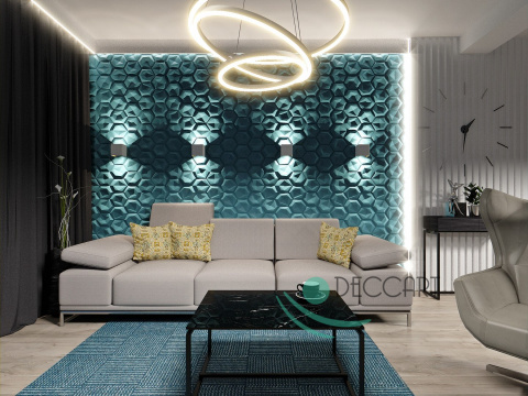 HEXAGON - BIAŁE Panele Ścienne 3D kasetony styropianowe 60x60 HEXAGON - BIAŁE Panele Ścienne 3D kasetony styropianowe 60x60