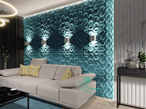HEXAGON - BIAŁE Panele Ścienne 3D kasetony styropianowe 60x60 HEXAGON - BIAŁE Panele Ścienne 3D kasetony styropianowe 60x60