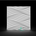 WIND - 3D Paneele Wandplatte Panel EPS Styropor Weiß 60 CM X 60 CM