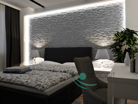 KAMIEŃ - BIAŁE Panele Ścienne 3D kasetony styropianowe 60x60 KAMIEŃ - BIAŁE Panele Ścienne 3D kasetony styropianowe 60x60
