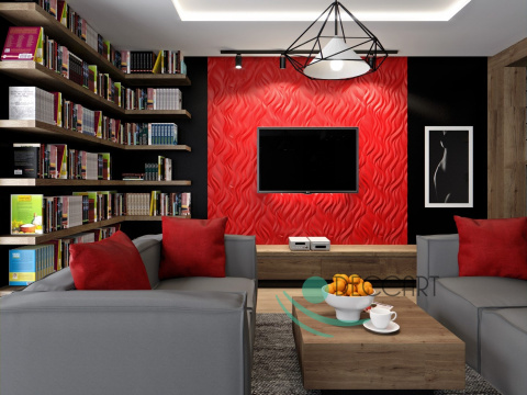 PŁOMIENIE - BIAŁE Panele Ścienne 3D kasetony styropianowe 60x60 PŁOMIENIE - BIAŁE Panele Ścienne 3D kasetony styropianowe 60x60