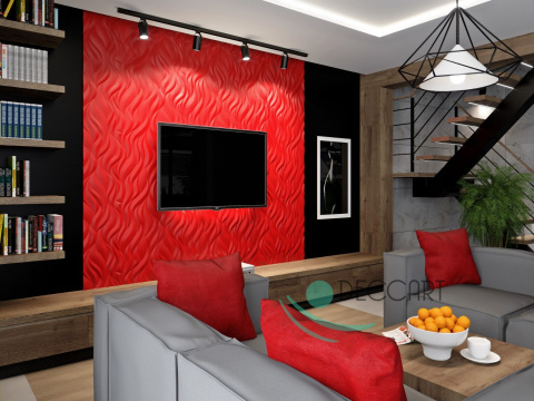 PŁOMIENIE - BIAŁE Panele Ścienne 3D kasetony styropianowe 60x60 PŁOMIENIE - BIAŁE Panele Ścienne 3D kasetony styropianowe 60x60