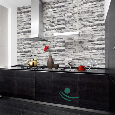 Panele Ścienne 3D PCV Grey Stone - kamień, łupek Panele Ścienne 3D PCV Grey Stone - kamień, łupek