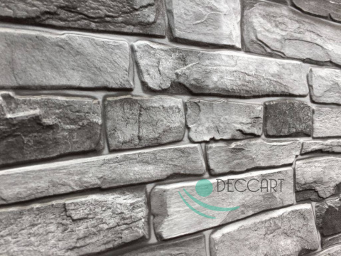 Panele Ścienne 3D PCV Grey Stone - kamień, łupek Panele Ścienne 3D PCV Grey Stone - kamień, łupek