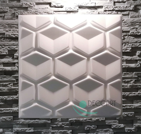 Kasetony sufitowe białe, piankowe 3D hexagony - 50cm x 50cm - 0,25 m2 - HONEY Kasetony sufitowe białe, piankowe 3D hexagony - 50cm x 50cm - 0,25 m2 - HONEY