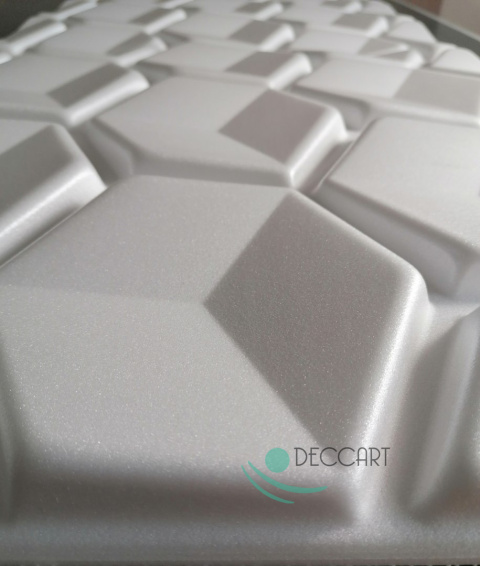 Kasetony sufitowe białe, piankowe 3D hexagony - 50cm x 50cm - 0,25 m2 - HONEY Kasetony sufitowe białe, piankowe 3D hexagony - 50cm x 50cm - 0,25 m2 - HONEY