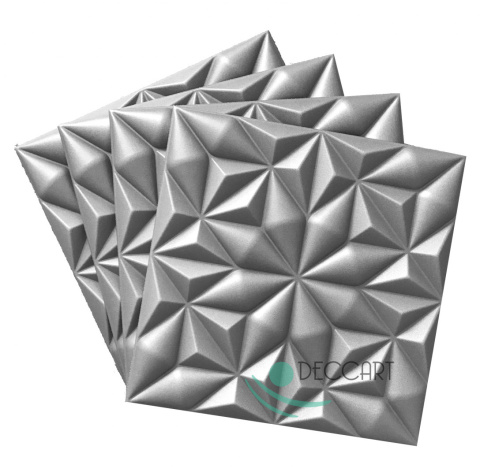 ONYX SZARY - Kasetony sufitowe panele ścienne piankowe 3D - 50cm x 50cm - 0,25 m2 ONYX SZARY - Kasetony sufitowe panele ścienne piankowe 3D - 50cm x 50cm - 0,25 m2