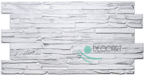 Panele Ścienne 3D PCV White Rock - imitacja kamienia Panele Ścienne 3D PCV White Rock - imitacja kamienia