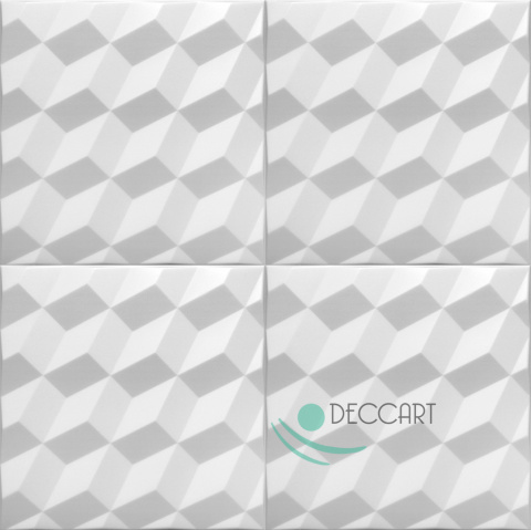 PANELE ŚCIENNE - ROMBY BIAŁE - Kasetony sufitowe, piankowe 3D geometryczne - 50cm x 50cm - 0,25 m2 PANELE ŚCIENNE - ROMBY BIAŁE - Kasetony sufitowe, piankowe 3D geometryczne - 50cm x 50cm - 0,25 m2