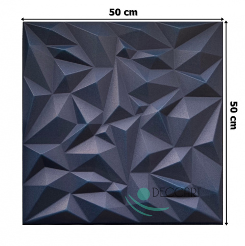 PANELE ŚCIENNE 3D Ametyst GRANATOWY - 61 - Kasetony sufitowe, piankowe panele ścienne 3D - 50cm x 50cm - 0,25 m2 PANELE ŚCIENNE 3D Ametyst GRANATOWY - 61 - Kasetony sufitowe, piankowe panele ścienne 3D - 50cm x 50cm - 0,25 m2
