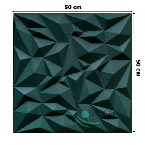 Butelkowa zieleń PANELE ŚCIENNE Ametyst 62 - Kasetony sufitowe, piankowe panele ścienne 3D - 50cm x 50cm - 0,25 m2 Butelkowa zieleń PANELE ŚCIENNE Ametyst 62 - Kasetony sufitowe, piankowe panele ścienne 3D - 50cm x 50cm - 0,25 m2