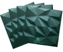 BRYLANT - Butelkowa zieleń kasetony sufitowe, piankowe 3D geometryczne