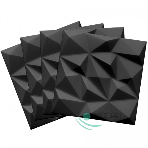 BRYLANT - Czarne kasetony sufitowe, piankowe 3D geometryczne BRYLANT - Czarne kasetony sufitowe, piankowe 3D geometryczne