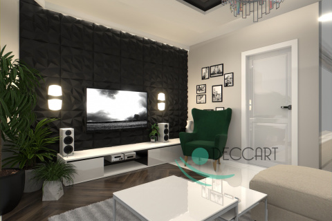 BRYLANT - Czarne kasetony sufitowe, piankowe 3D geometryczne BRYLANT - Czarne kasetony sufitowe, piankowe 3D geometryczne