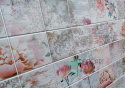 Panele Ścienne 3D PCV 56875 mozaika kafelki róża