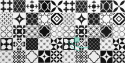 Patchwork Czarne Panele Ścienne 3D PCV 56899 mozaika kafelki
