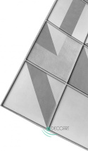 Panele Ścienne 3D PCV 25197 mozaika patchwork szary