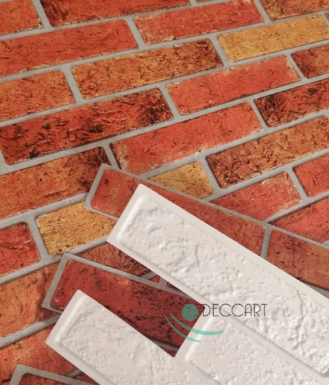 Panele Ścienne 3D PCV Retro Brick czerwona cegła Panele Ścienne 3D PCV Retro Brick czerwona cegła