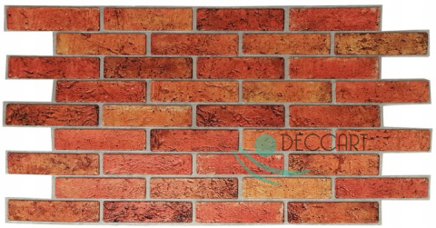 Panele Ścienne 3D PCV Retro Brick czerwona cegła Panele Ścienne 3D PCV Retro Brick czerwona cegła