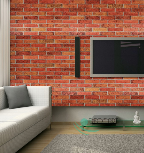 Panele Ścienne 3D PCV Retro Brick czerwona cegła Panele Ścienne 3D PCV Retro Brick czerwona cegła