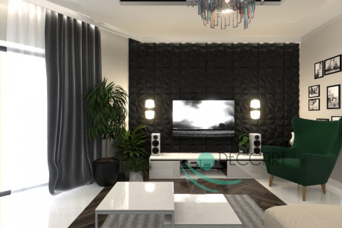 BRYLANT - Białe PANELE ŚCIENNE 3D Kasetony sufitowe, piankowe 3D geometryczne - 50cm x 50cm - 0,25 m2 BRYLANT - Białe PANELE ŚCIENNE 3D Kasetony sufitowe, piankowe 3D geometryczne - 50cm x 50cm - 0,25 m2
