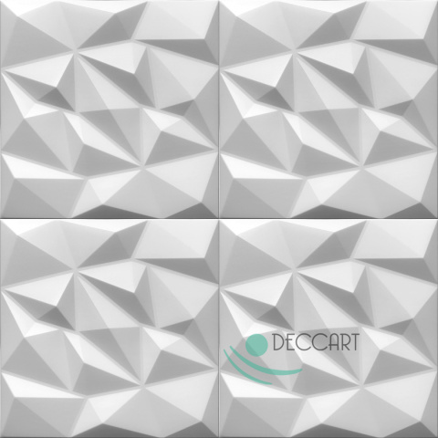 BRYLANT - Białe PANELE ŚCIENNE 3D Kasetony sufitowe, piankowe 3D geometryczne - 50cm x 50cm - 0,25 m2 BRYLANT - Białe PANELE ŚCIENNE 3D Kasetony sufitowe, piankowe 3D geometryczne - 50cm x 50cm - 0,25 m2
