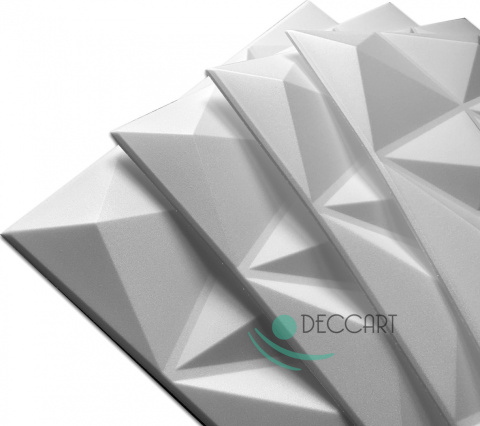 BRYLANT - Białe PANELE ŚCIENNE 3D Kasetony sufitowe, piankowe 3D geometryczne - 50cm x 50cm - 0,25 m2 BRYLANT - Białe PANELE ŚCIENNE 3D Kasetony sufitowe, piankowe 3D geometryczne - 50cm x 50cm - 0,25 m2