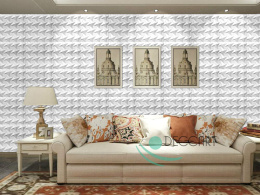 TWISTER - Weiße Deckenkisten, 3D-Wanddekorationsschaumplatten