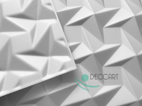TWISTER - Weiße Deckenkisten, 3D-Wanddekorationsschaumplatten TWISTER - Weiße Deckenkisten, 3D-Wanddekorationsschaumplatten