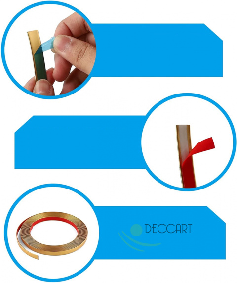 Pasek , listwa dekoracyjna złota samoprzylepna 1,5 cm - 5m Pasek , listwa dekoracyjna złota samoprzylepna 1,5 cm - 5m