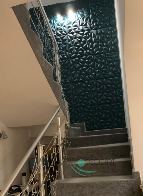 Butelkowa zieleń PANELE ŚCIENNE Ametyst 62 - Kasetony sufitowe, piankowe panele ścienne 3D - 50cm x 50cm - 0,25 m2 Butelkowa zieleń PANELE ŚCIENNE Ametyst 62 - Kasetony sufitowe, piankowe panele ścienne 3D - 50cm x 50cm - 0,25 m2
