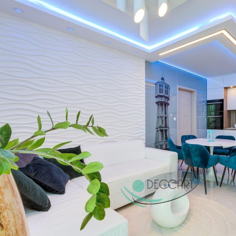 OCEAN - BIAŁE Panele Ścienne 3D kasetony styropianowe 60x60 OCEAN - BIAŁE Panele Ścienne 3D kasetony styropianowe 60x60
