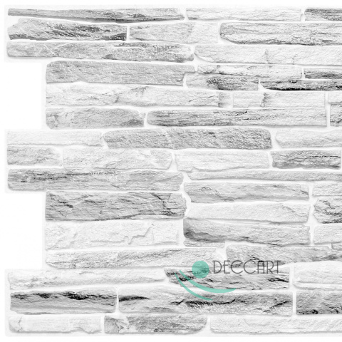 Panele Ścienne 3D PCV Silver Rock - imitacja kamienia Panele Ścienne 3D PCV Silver Rock - imitacja kamienia