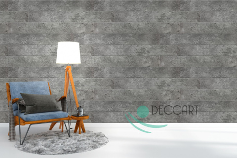 Panele sufitowe Deski ciemny beton architektoniczny imitacja kasetony 100x16,7 cm P70 Panele sufitowe Deski ciemny beton architektoniczny imitacja kasetony 100x16,7 cm P70