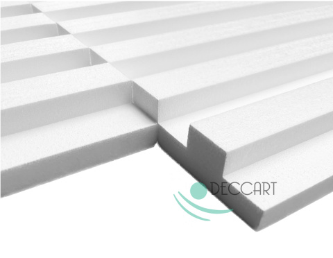 Styropianowe Panele Ścienne 60x60cm LAMELE - BIAŁE 3D kasetony sufitowe Styropianowe Panele Ścienne 60x60cm LAMELE - BIAŁE 3D kasetony sufitowe